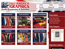 Tablet Screenshot of allamericagraphics.com